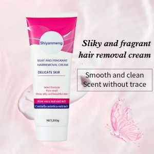 Depilatory cream, apply for 10 minutes. It is a painless and non-irritating depilatory cream