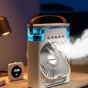 Portable Fan Air Conditioners USB Electric Fan LED Night Light Water Mist Fun 3 In 1 Air Humidifie For Home