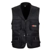 Fabric Lining Custom Logo Men Outdoor Work Fishing Vest Waistcoat Jacket Hommes Veste Photographer Cargo Vest For Oem