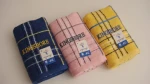High Quality Custom Logo Premium 100% Cotton terry jacquard bath towel set Export Quality Embroidered with satin