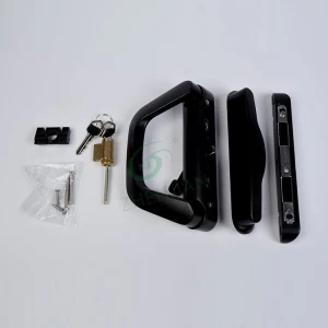 B089-2K Luxury Aluminum Zinc Sliding Door Handle With Lock Interior Exterior Sliding Patio Door Pull Handle