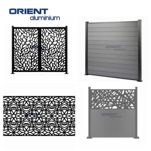 Outdoor Garden Privacy Laser Cut Decorative Screen Art Metal and WPC Screens Panels