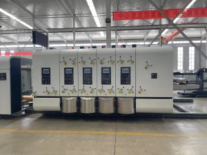 Qiansheng Corrugated Carton Box Flexo Printing Slotting Rotary Die Cutting Folder Gluer Bundle Inline Machine