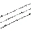 10 yards stainless steel flat o word chain flat cross chain clip bead chain for girl necklace jewelry making
