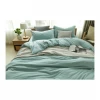 100%cotton grey melange jersey fabric bedding set bed sheet duvet cover set