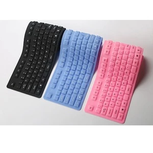 109 keys USB wired silicon soft flexible keyboard foldable standard keyboard
