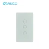 10A Tuya WIFI 3Gang 1 2 3 Way Wall Light Electrical Switch Supports 4MM Tempered Touch Glass and CE RoHS FCC Certification