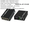 10/100M fiber transceiver  1 Fiber 4 Electricity  A+B port CE power