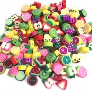 10mm fruit shaped handmade polymer clay mix fruit beads wholesales.