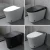 Import 110V/220V fully automatic luxury modern design electronic electric bidet siphonic flush black intelligent smart wc toilet from China