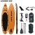 11&#39;x33&#39;&#39;x6&#39;&#39; Black Wood Inflatable Sup Stand Up Paddle Board ISUP air paddle board for Kayaking Fishing Yoga Surf