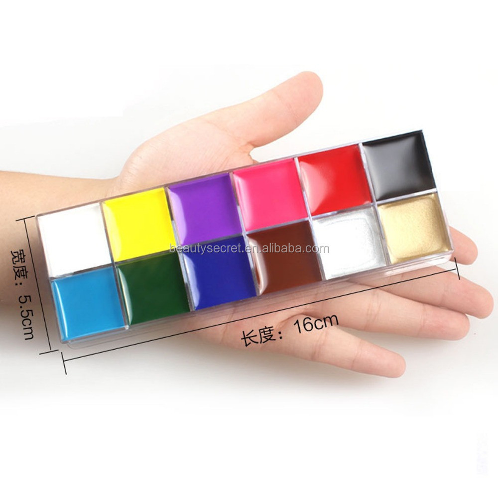 Buy 12 Color Face And Body Paint Kit Oil Painting Art Party Fancy ...