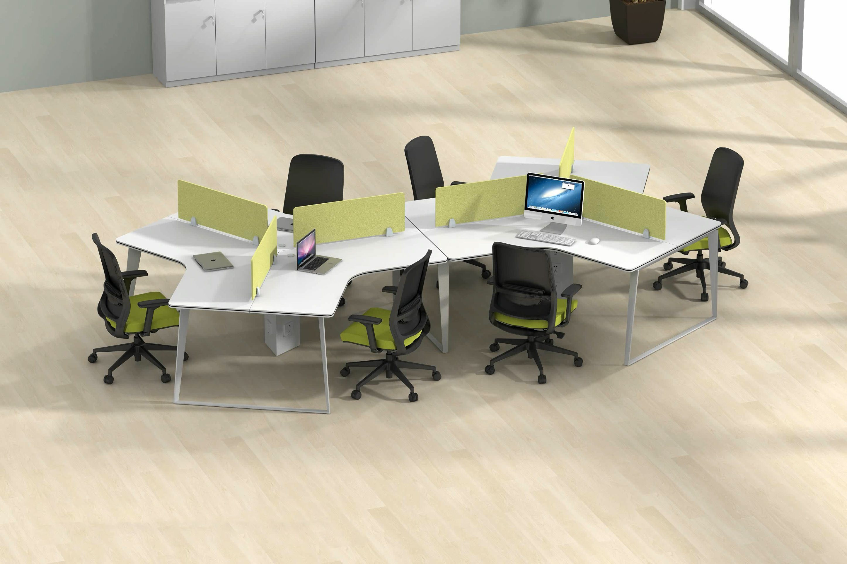 Buy 120 Degree Combined Office Table Work Bench Staff Modern Table Mbh ...