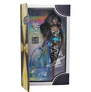 12.5 Inches Black Skin Dolls Lovely Vinyl African American Girl Doll