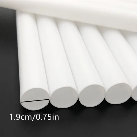 12pcs 30*1.9cm White Plastic 0.75 inch Thicken Cake Dowel Rods Tiered Cake Construction Stacking Supporting Cake Dowels Straws