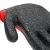 Import 13 gauge red polyester shell with black latex coated on palm crinkle finish work gloves from China
