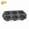 14" Large Deep Heavy Duty & Easy Release 6 Cup Marble Colored Collection Nonstick Coating Carbon Steel Baking Tray Muffin Pan