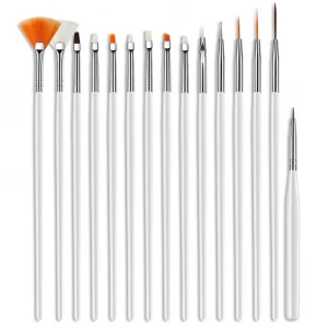 15 PCS Nail Dotting Pen Liner Brush Nail Art Point Drill Drawing Tools Set  Nail Art Brushes