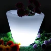 16 colors changing small led planter pot light IP68 outdoor light up rechargeable led flower pot