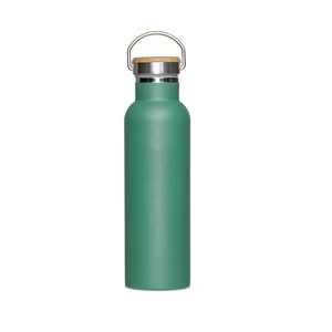 17oz/25oz bamboo lid Insulated Water Bottle,double wall insulated Sport Water Bottle,bamboo top vacuum flask bottle