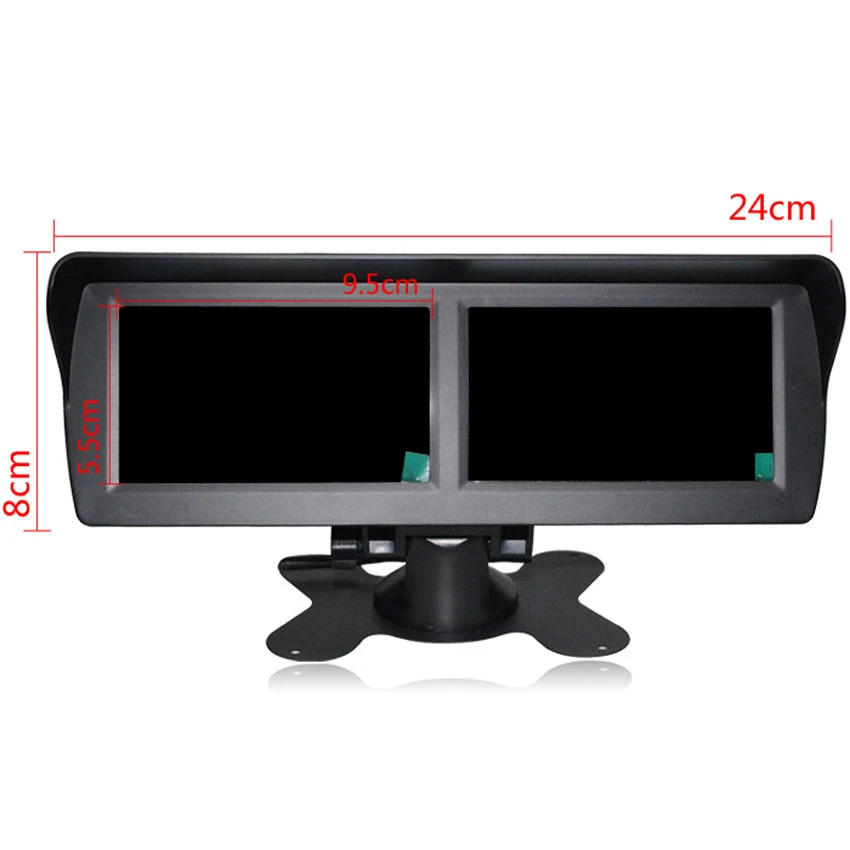 2 Split Dashboard Mount For Car Bus Lorry 4.3inch LCD Screen Monitor Reverse Parking