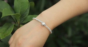 2015 new coming silver color plated baby bangle silver