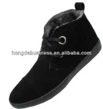 2015 winter fur lined shoes men