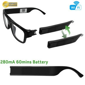 2018 1080P WIFI P2P Wireless Spy Glasses Camera Gadgets Pinhole No Button Hidden ip camera glasses Spy Glasses WIFI cctv camera