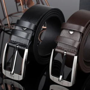 2018 men belt cow genuine leather luxury strap male belts for men new fashion classic vintage pin buckle dropshipping