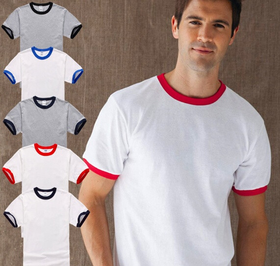 2019 best sale Custom Short sleeve ringer cotton t shirt
