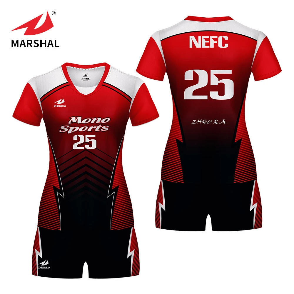 2019 Custom volleyball jersey design team custom mens and women wear volleyball jerseys
