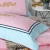 Import 2019 new stitching blue and white ribbon American cotton embroidery bedding Boho Home Textile 100% Egyptian Cotton Bedding Set from China