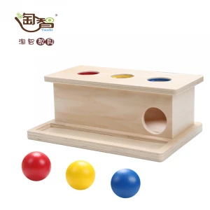 2020 custom baby education toys Pressed ball China kids learning wooden Montessori wholesale manufacturers toy