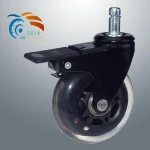 2020 New hot products Set of 4 casters 3 Inch 11*22mm PU Rollerblade Office Chair Furniture Caster Wheels