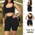 Import 2021 Active Set Two Piece Sleeveless Vest Gym Wear Women Fitness Clothing Workout Sets High Waist Short Yoga Set from China