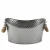Import 2021 hot sale hammered stainless steel metal champagne ice bucket With corresponding handles on both sides from China
