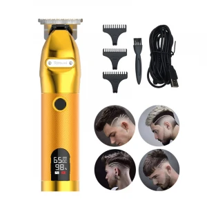 2021 Mens Electric Ornate USB Rechargeable Zero Gapped Hair Trimmer Clippers Professional Cordless T9 Barber Machine for Men