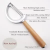 2021 NEW design high class  ready to ship in stock zinc alloyed forged peeler with beech wooden handle