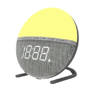 2021 New Hot Selling 7 Colour Led Kids Alarm Clock Bedrooms Travel Clock Night Light With Digital Clock