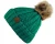 Import 2021 New Hot Selling Grass Green Slouchy Beanie Cap Unisex Fleece lined Pom Beanie Hat Custom Satin Fur Beanie from China