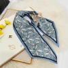 2021 New printed soft neck scarf decorated with square satin silk scarf for women custom gift scarf