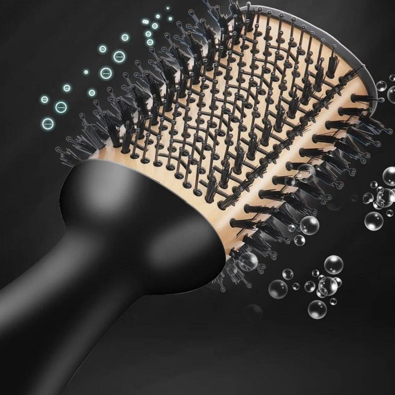 2021 professional rechargeable leafless hair brush dryer holder with comb one step negative ion hair dryer sale