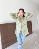 2021 spring and summer new long-sleeved loose shirt design sense stitching top shirt with pants womens clothing