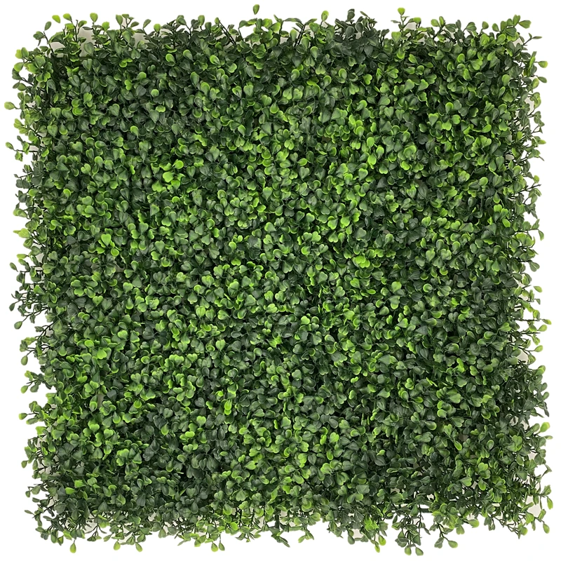 2021 Top Sale Vertical Garden Fence PE Green Leaf Fence Plant Wall Artificial Boxwood Panel With Milan Grass Hedge Wall