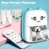 2025 Latest Mini Thermal Printer Bluetooth 200dpi Wireless Text Recipes Tips Printer Ink-free Gift