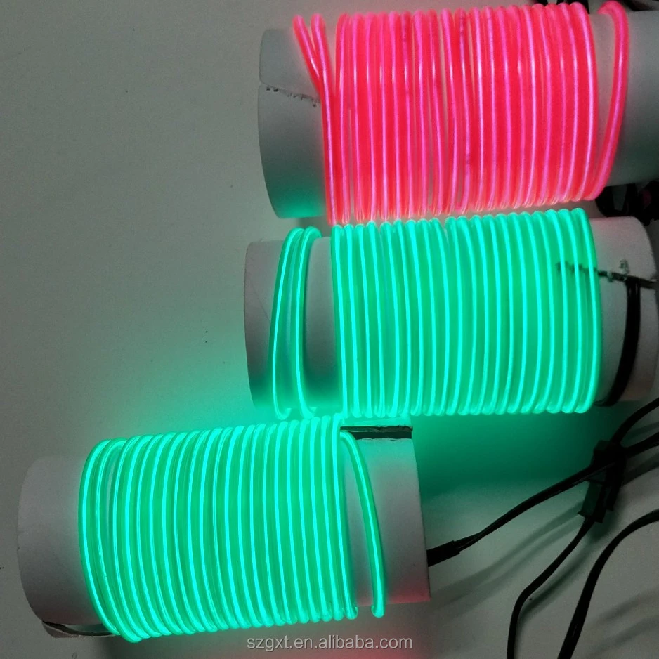 2.3mm el wire Factory offer 5m factory price/multi color electroluminescent wire 2.3mm blue white green color