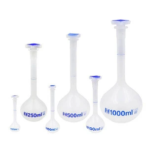 25-1000ml Gauge Cups Plastic Volumetric Flask Narrow Neck Test Cups