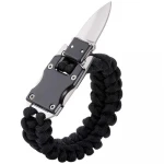 2IN1 Outdoor Paracord Emergency Survival Bracelet with Tactical Knife Tool Camping Hiking
