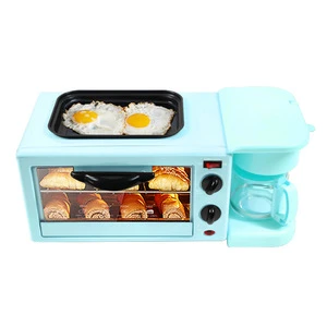 3 in 1 multi function breakfast maker machine with toast oven coffee pot frying pan