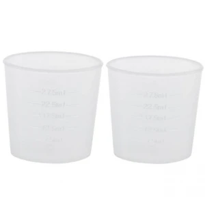 30 ml Clear Plastic Beaker Graduated 1 Oz Measuring Cup
